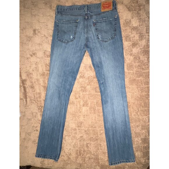 EXCELLENT Levis 511 Slim Fit Mens Jeans Brooklawn Distressed Denim 36 W x 34 L - Picture 4 of 10